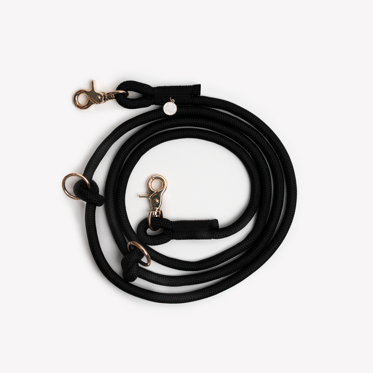 Hands-Free Braided Dog Leash – Black