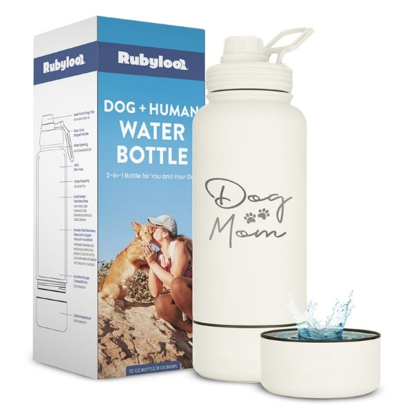 Dog + Human Travel Water Bottle with Bowl