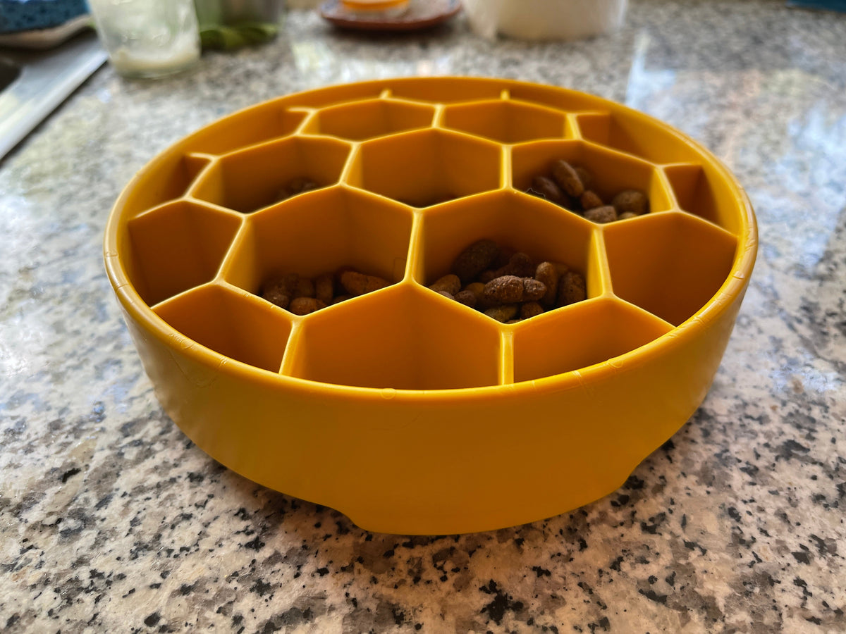 Honeycomb Slow Feeder Dog Bowl – USA Made