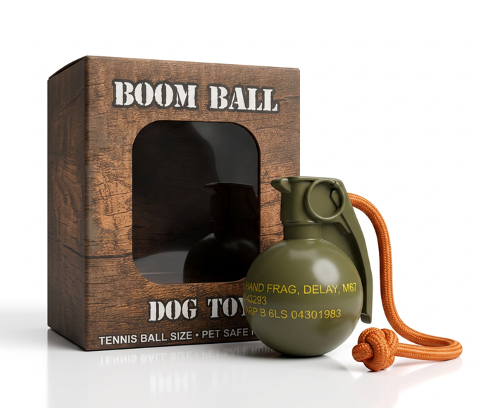 Boom Ball Rubber Dog Chew Toy